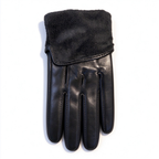 Dior 30 Montaigne Long Leather Gloves | Black Lambskin with Gold-Tone CD Logo & Side Button Detail