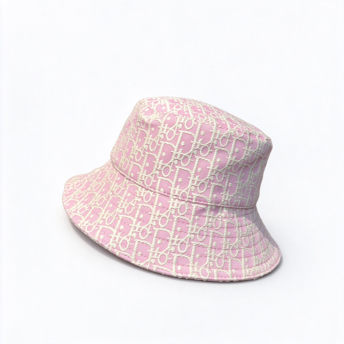 Dior Oblique Jacquard Bucket Hat – Pink and Ivory All-Over Monogram Bucket Hat, Women’s Sun Hat