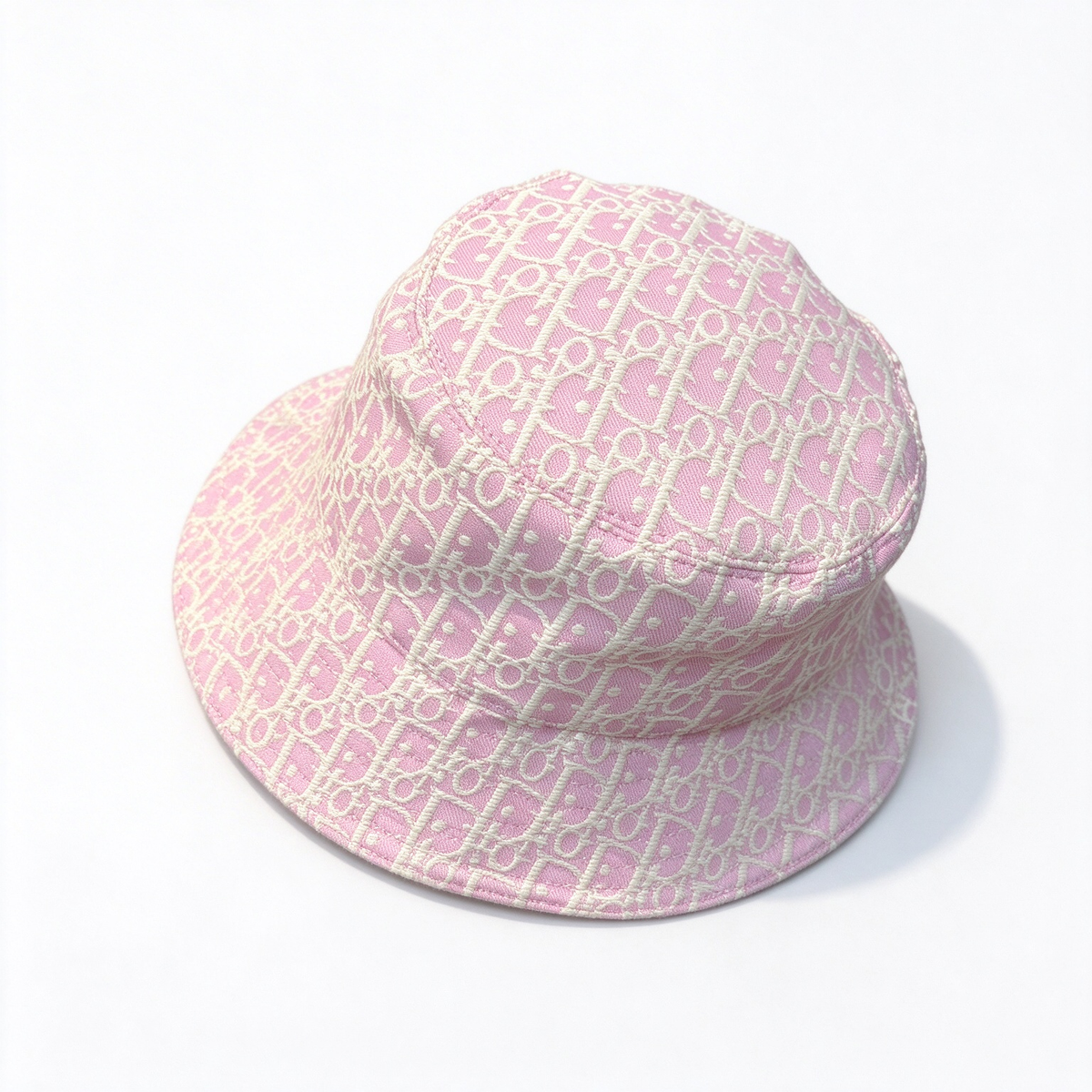 Dior Oblique Jacquard Bucket Hat – Pink and Ivory All-Over Monogram Bucket Hat, Women’s Sun Hat