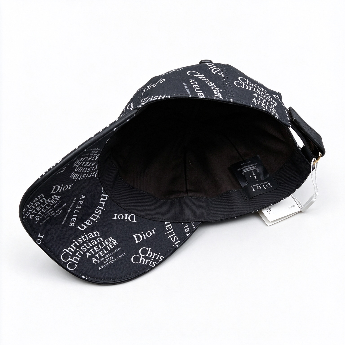 Dior Style Atelier All-Over Print Baseball Cap – Black Monogram Trucker Hat, Luxury French Designer Jacquard Sports Cap for Women & Men