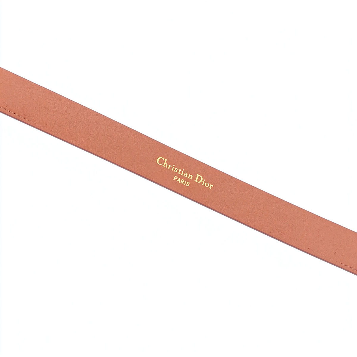 Dior Saddle Loop Brown Leather Belt | Gold CD Charm & Pin Buckle Skinny Waist Belt — Luxury Designer Fine Leather Belt
