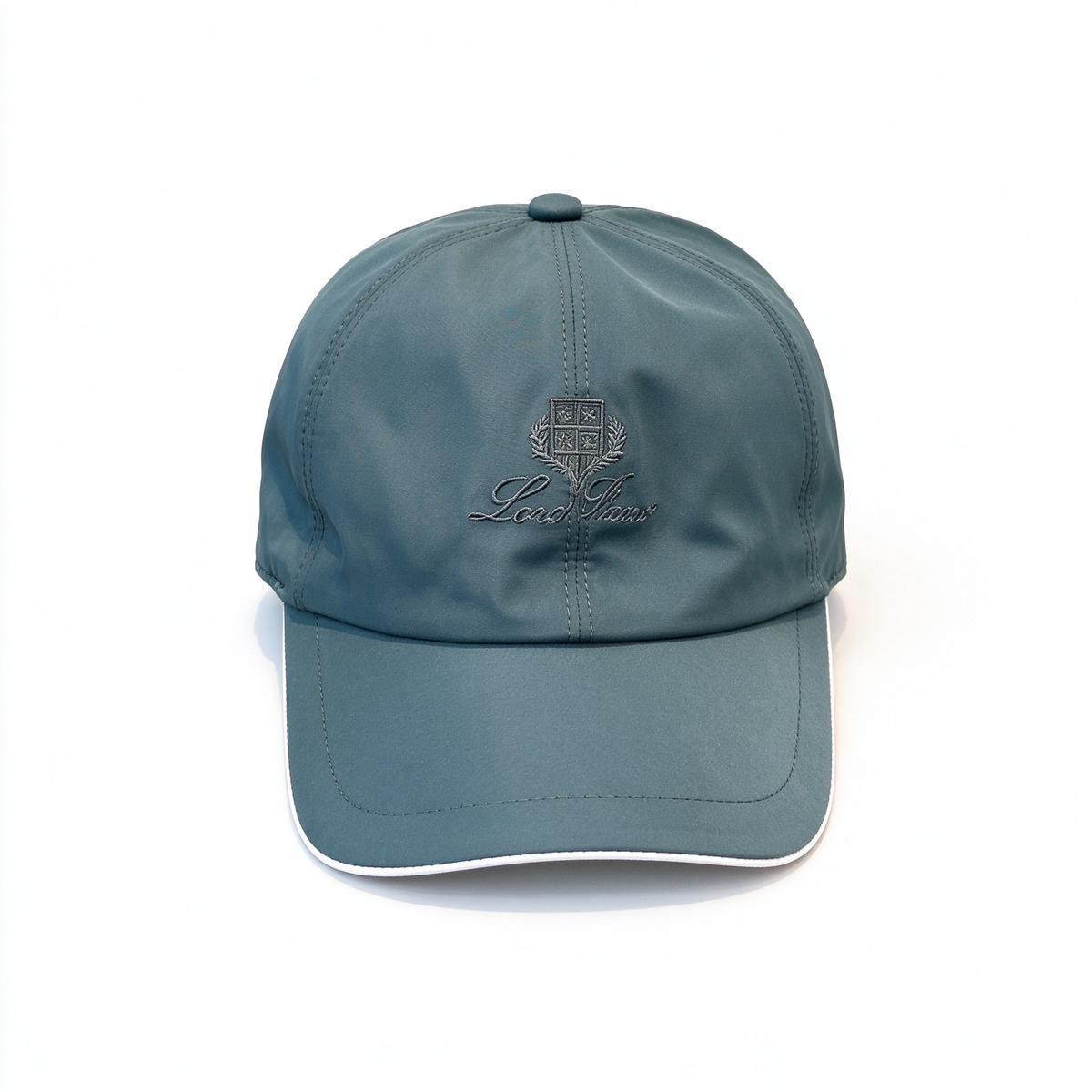 Loro Piana Storm System  Baseball Cap | Royal Blue Waterproof Wind Microfiber Hat with White Trim & Tonal Embroidered Logo